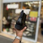 بوت چرم چلسی مشکی  طرح کورکودیل بزرگپا کد 5922 - تصویر 4