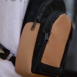 بادی بگ مشکی کرم چرمی کد K166 - تصویر 4