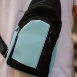بادی بگ مشکی آبی چرمی کد K164 - تصویر 2