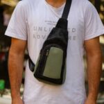 بادی بگ مشکی سبز چرمی کد K165