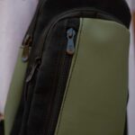 بادی بگ مشکی سبز چرمی کد K165 - تصویر 5
