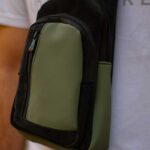 بادی بگ مشکی سبز چرمی کد K165 - تصویر 3